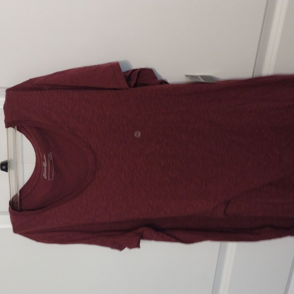 New Eddie Bauer women's 2x scoop neck tshirt dark china berry